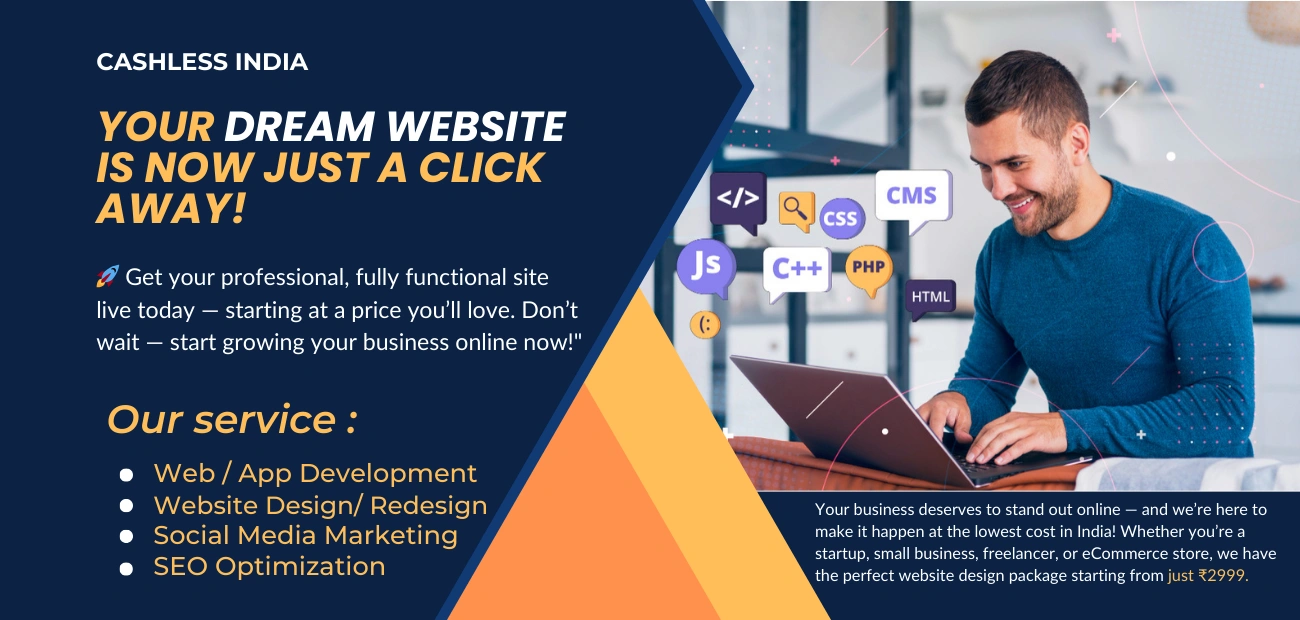 Cashless India: Website Design & SEO Company 1 Cashless India